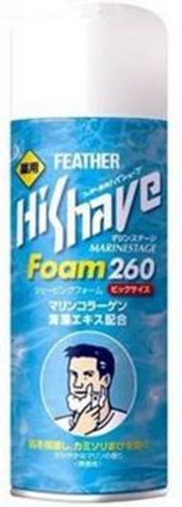 Feather HiShave MarineStage Пена для бритья с морским коллагеном и экстактом водорослей с лечебным эффектом 260 гр