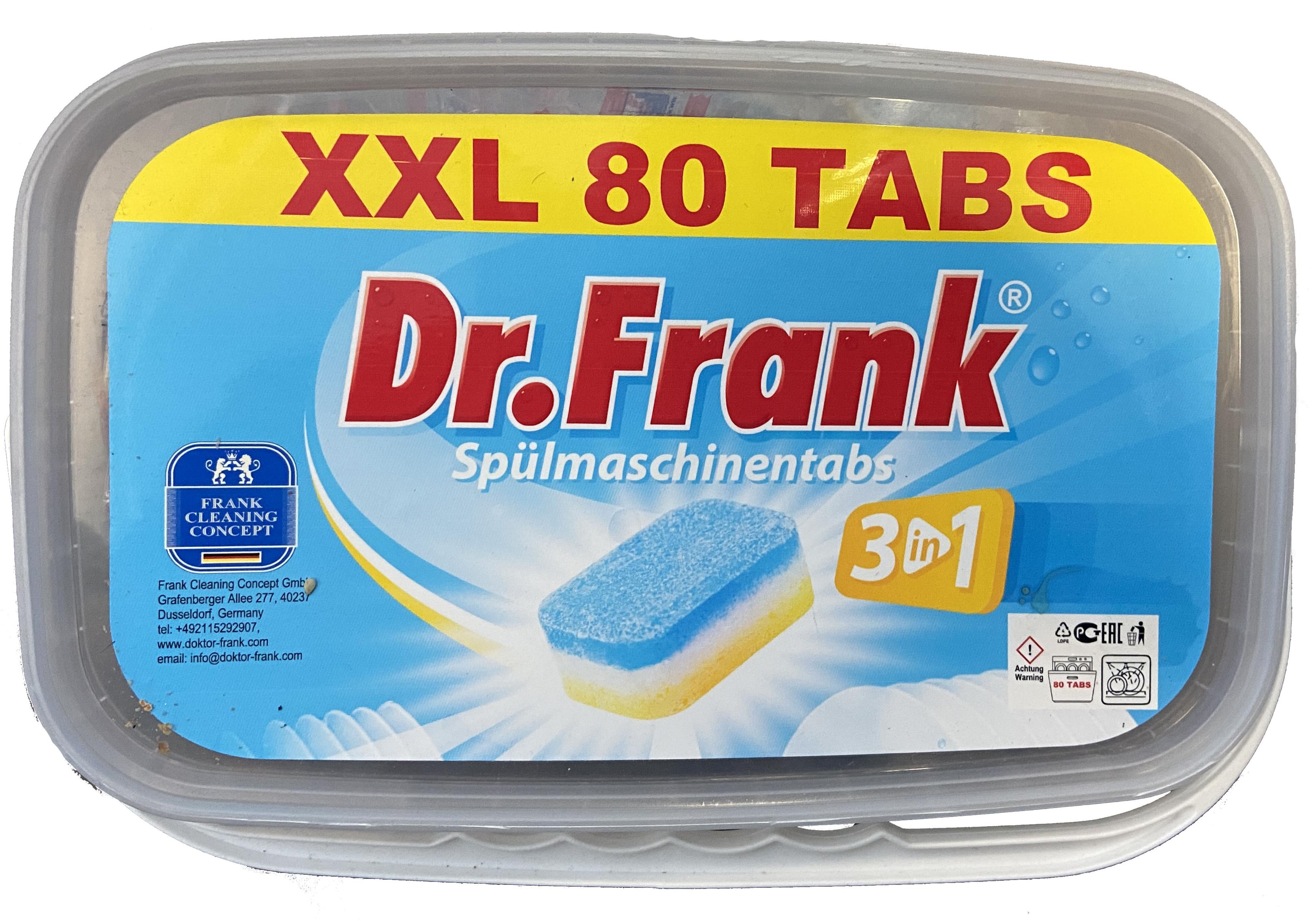 Dr.Frank Таблетки для посудомоечной машины 3 в 1 80 шт