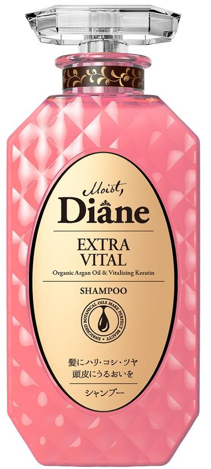 Moist Diane Extra Vital Шампунь кератиновый без силиконона и сульфатов с аргановым маслом Уход за кожей головы 450 мл