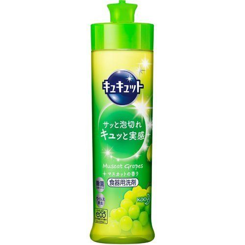 Kao Kyukyutto Средство для удаления жира и мытья посуды, овощей и фруктов с ароматом мускатного винограда 220 мл