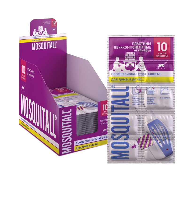Mosquitall Профессиональная защита Пластины от комаров 10 шт