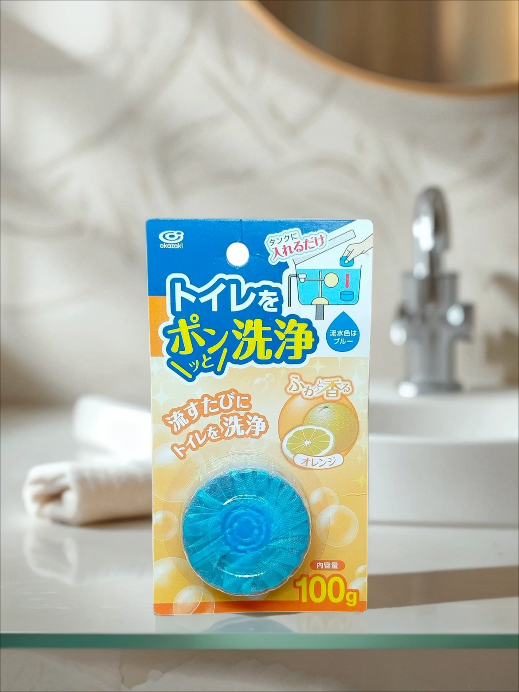 Okazaki Таблетка для сливного бачка с апельсиновым маслом 100 гр