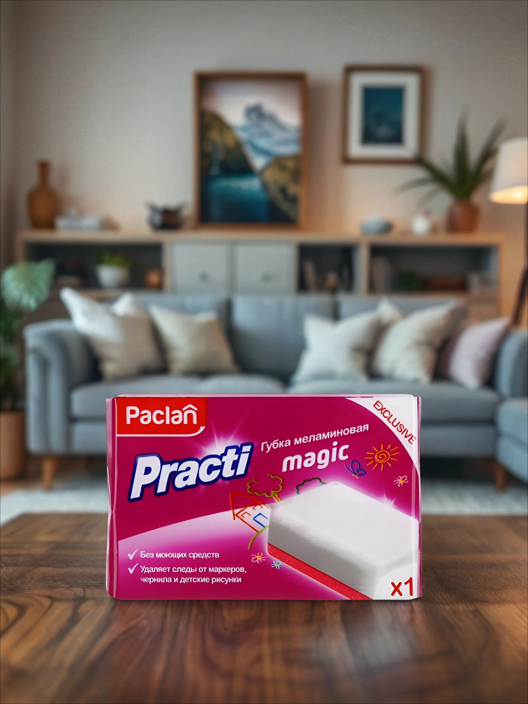 Paclan Practi Magic Губка меламиновая