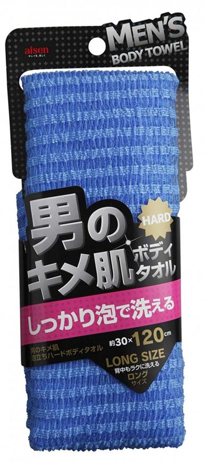 Aisen Men's Skin Texture Мочалка мужская массажная жесткая удлиненная 30*120 см