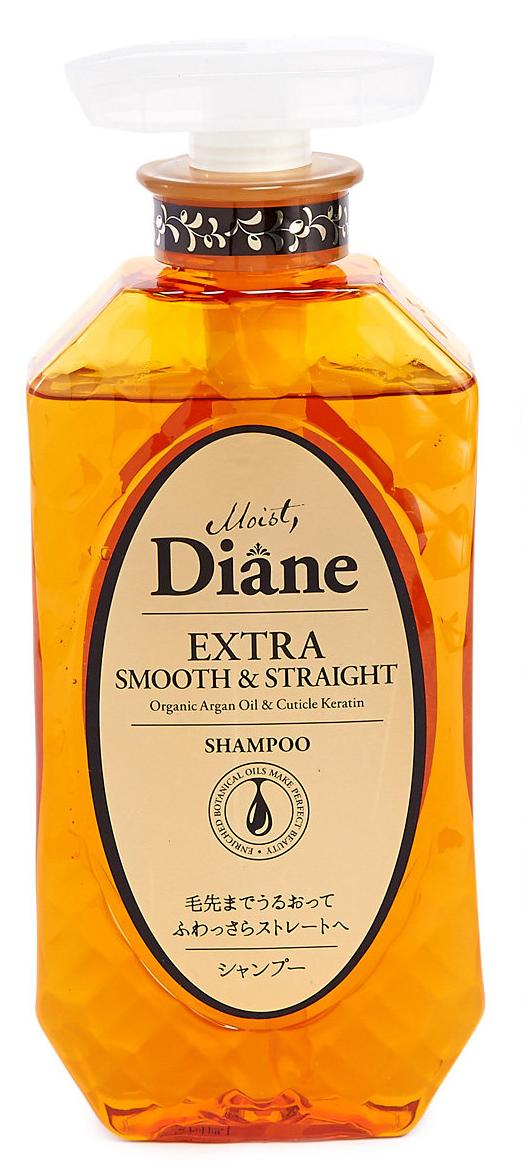 Moist Diane Extra Smooth & Straight Шампунь кератиновый без силиконона и сульфатов с аргановым маслом Гладкость и выпрямление 450 мл