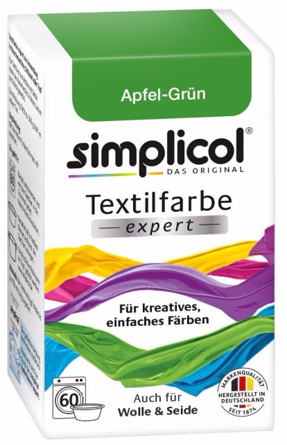 Simplicol Expert Краска текстильная для одежды и тканей из шерсти и шелка Зеленого цвета 150 гр