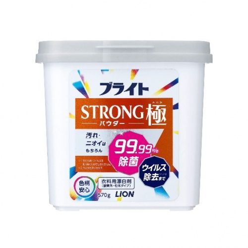 Lion Bright Strong Порошковый кислородный отбеливатель для стройких загрязнений Супер Яркость с антибактериальным эффектом 570 гр