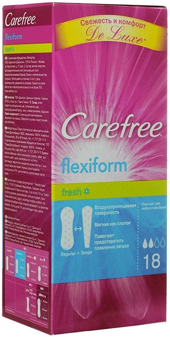 CareFree Flexi Form Fresh Прокладки ежедневные 18 шт