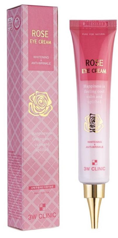 3W Clinic Eye Cream Rose Крем для век увлажняющий с отбеливающим эффектом и экстрактом розы 40 мл
