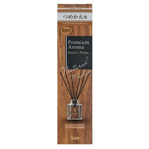 ST Shoushuuriki Premium Aroma Stick Наполнитель и сменные палочки для освежителя воздуха с ротанговыми палочками Целительный ретрит 50 мл