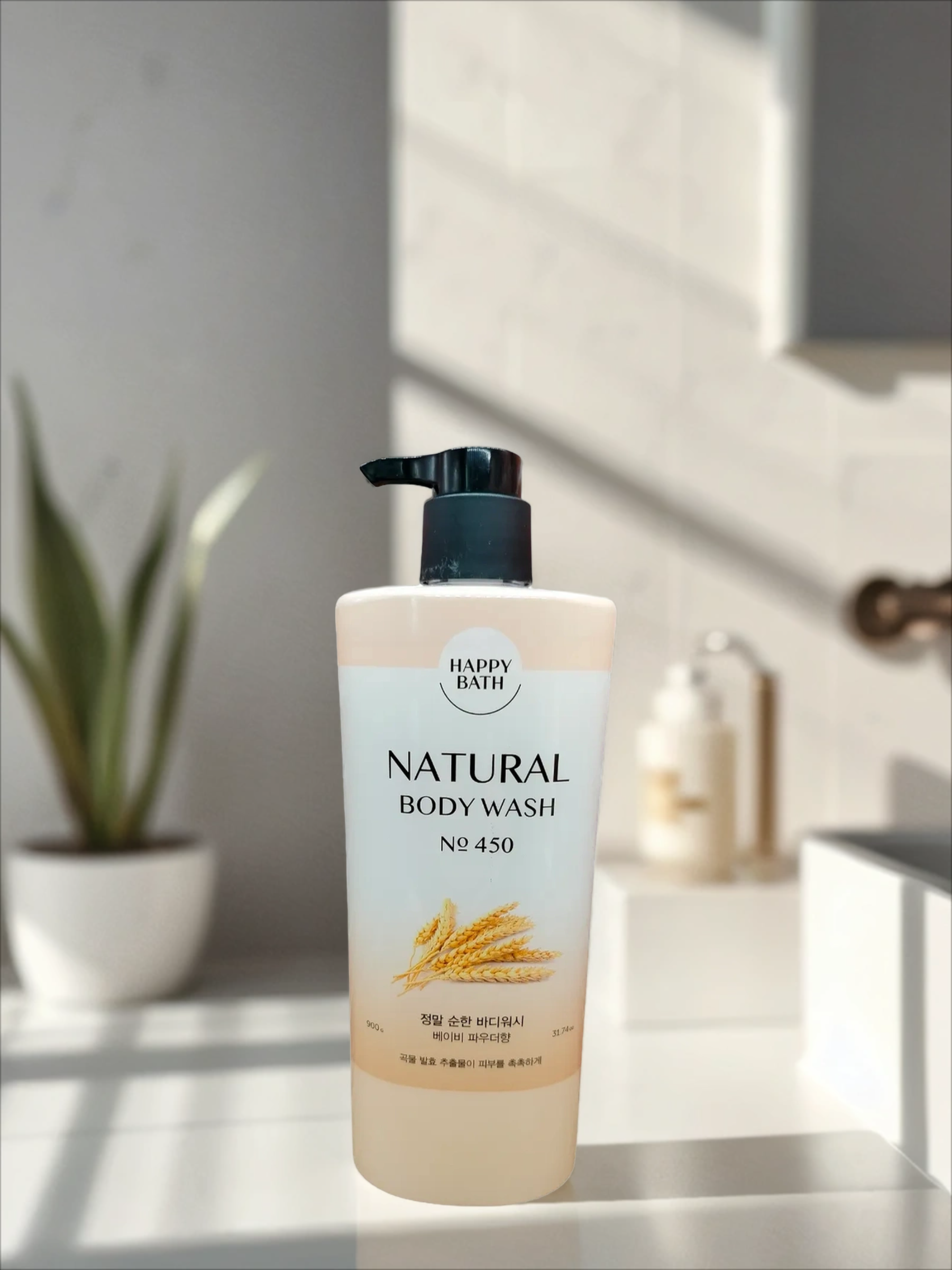 Happy Bath Natural Body Wash № 450 Гель для душа смягчающий с экстрактом злаков 900 гр