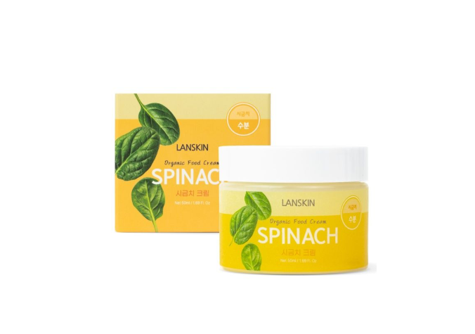 LanSkin Organic Food Spinach Cream Поросужающий крем для лица с экстрактом шпината 50 мл