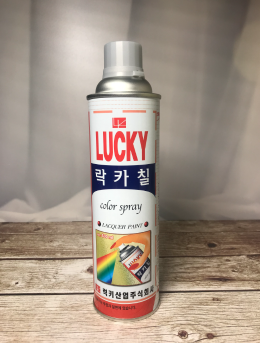 Lucky Color Spray Lacquer Paint 321 Аэрозольная глянцевая краска быстросохнущая универсальная Серебряная 530 мл
