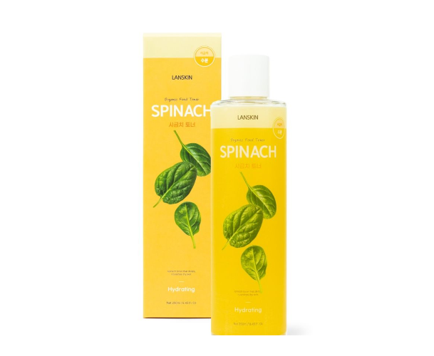 LanSkin Organic Food Toner Spinach Поросужающий тонер для лица с экстрактом шпината 250 мл