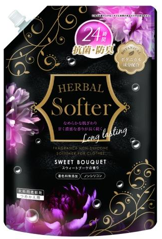Mitsuei Herbal Sofer Кондиционер для белья концентрированный смягчающий длительного действия с ароматом сладкого букета 1200 мл в мягкой упаковке