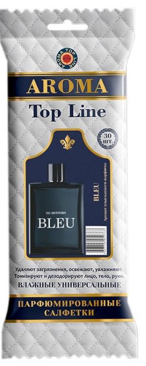 Aroma Top Line влажные универсальные парфюмированные салфетки BLEU 30шт
