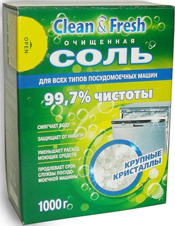 Clean & Fresh Соль для всех типов посудомоечных машин 1 кг