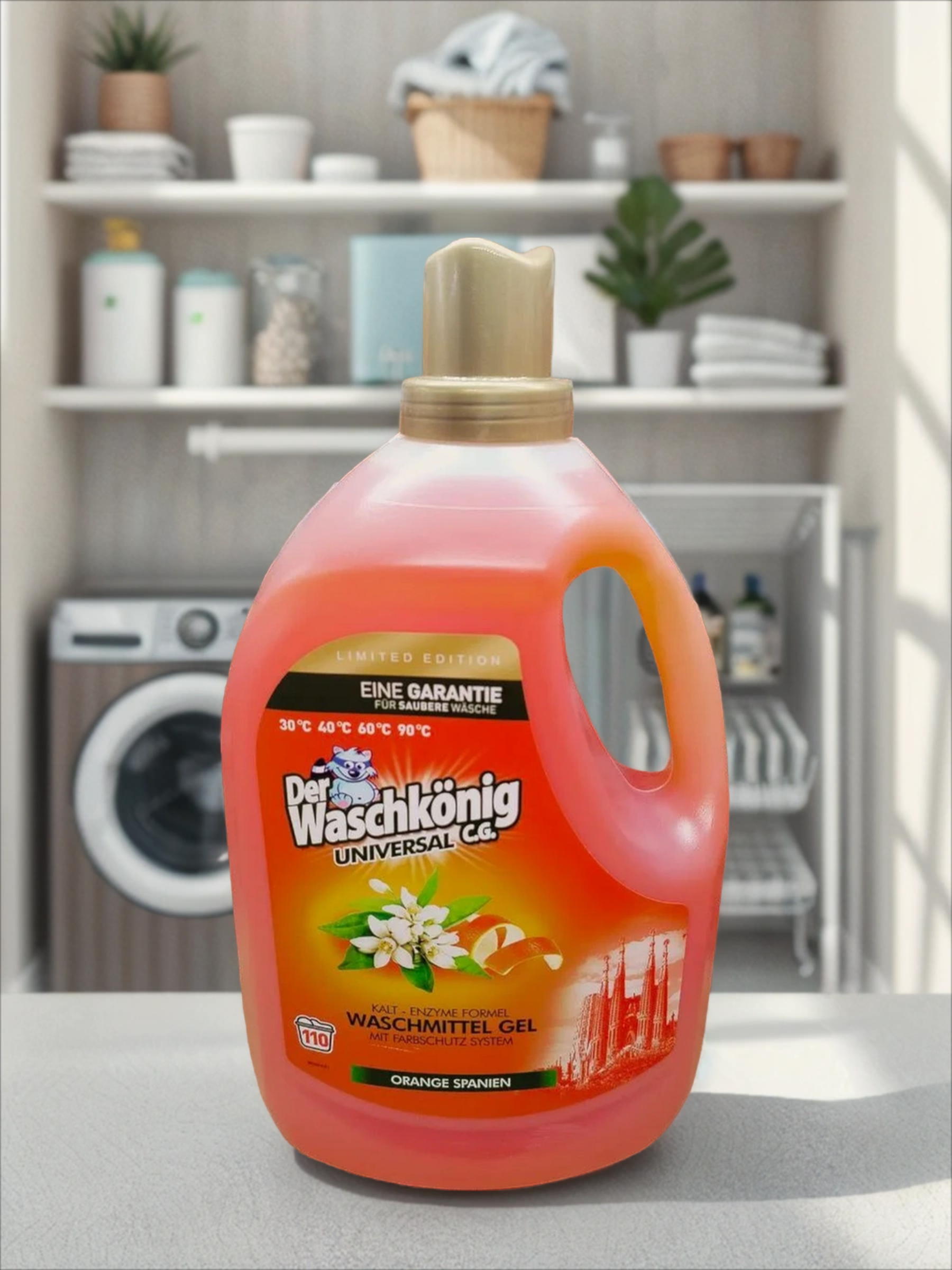Der Waschkonig C.G. Waschmitel Gel Universal Orange Spanien Гель для стирки универсальный Испанский апельсин 3,305 л на 110 стирок