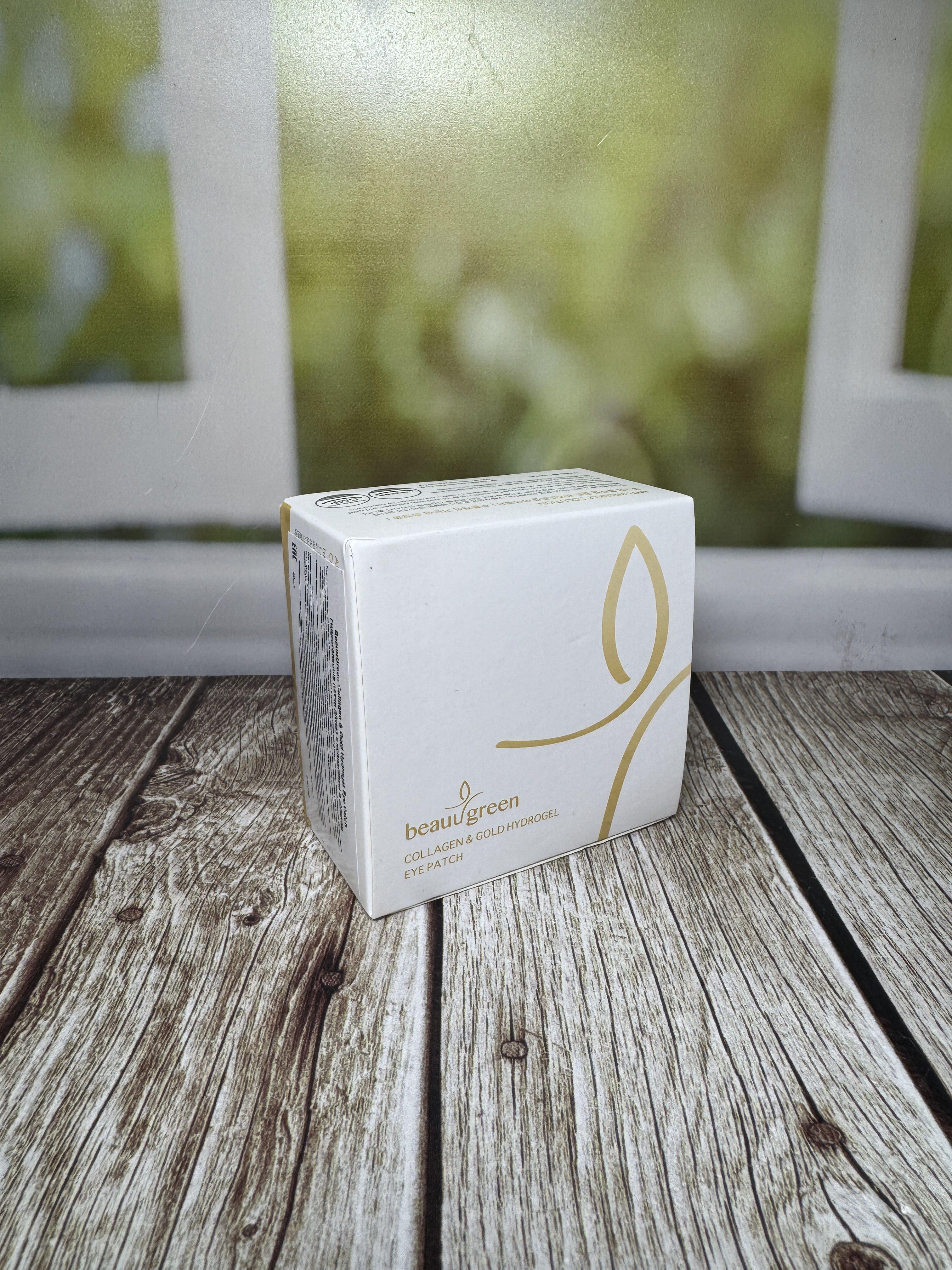 BeauuGreen Hydrogel Eye Patch Anti-Wrinkle Solution Collagen & Gold Гидрогелевые патчи для кожи вокруг глаз с коллагеном и золотом 60 шт 90 гр