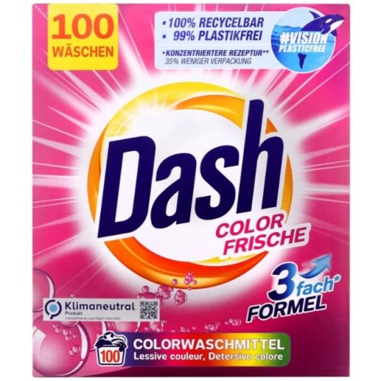 Dash 3 Fach Formel Color Frische Стиральный порошок для цветного белья 6 кг на 100 стирок