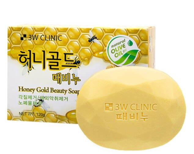 3W Clinic Soap Honey Gold Мыло косметическое для лица и тела с медом 120 гр