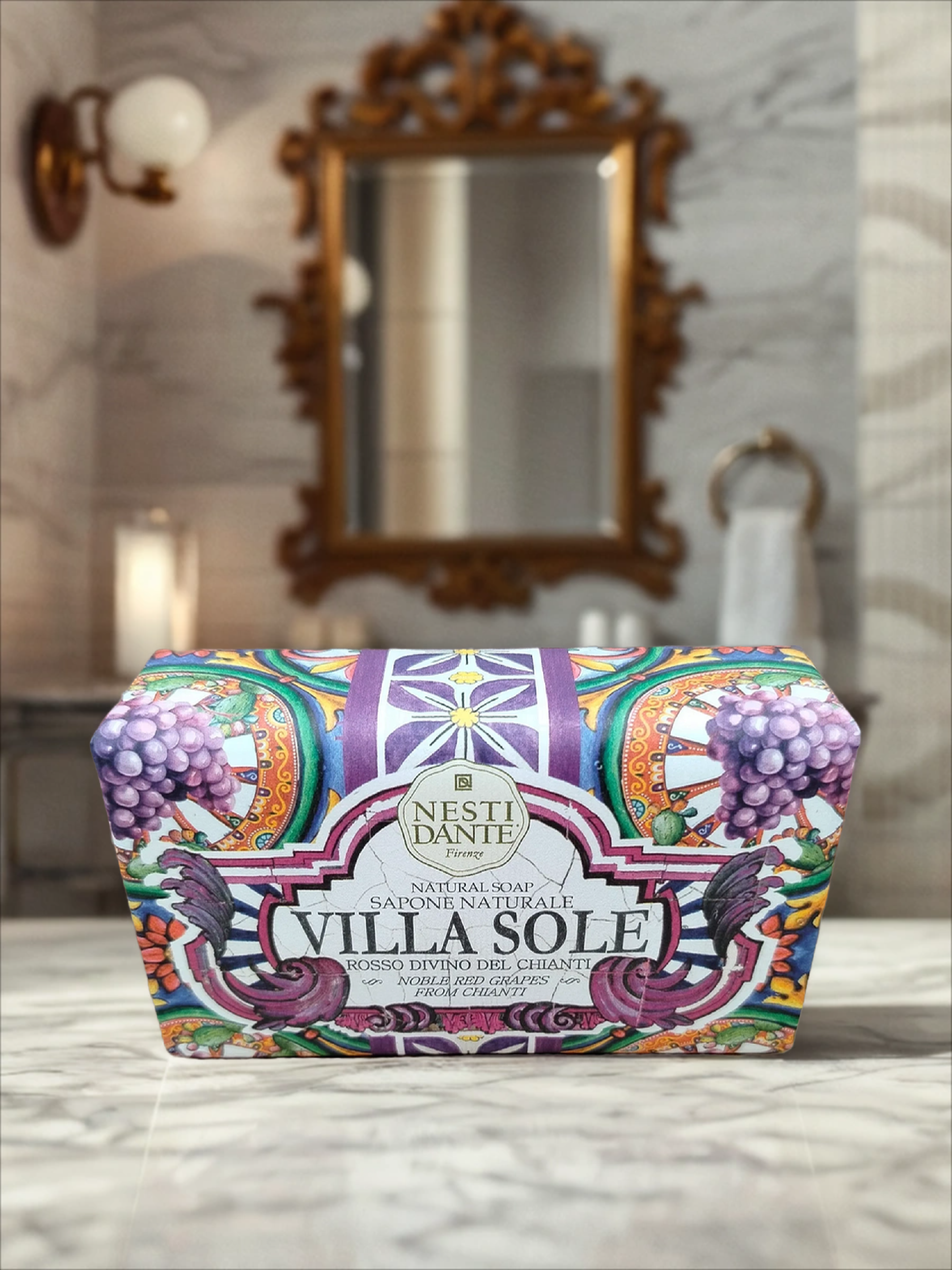 Nesti Dante Villa Sole Natural Soap Noble Red Grapes From Chianti Мыло натуральное с ароматом Виноград из Кьянти 250 гр
