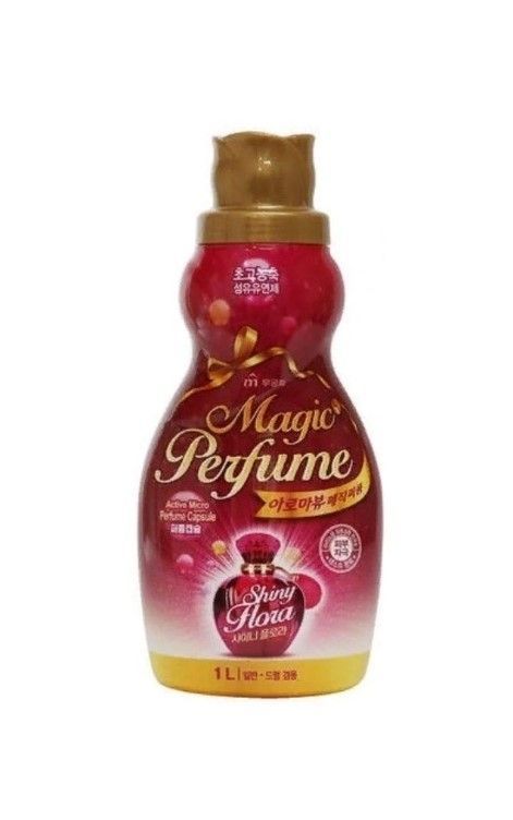 Mukunghwa Aroma Viu Magic Perfume Shiny Flora Кондиционер-ополаскиватель для белья и одежды с богатым ароматом персика и розы 1 л