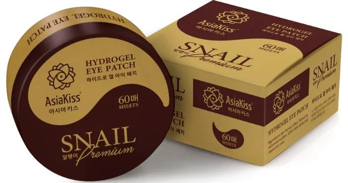 AsiaKiss Hydrogel Eye Patch Snail Premium Патчи гидрогелевые для глаз с экстрактом слизи улитки 60 шт