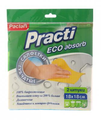 Paclan Practi ECO absorbo Салфетки губчатые 18*18 см 2 шт