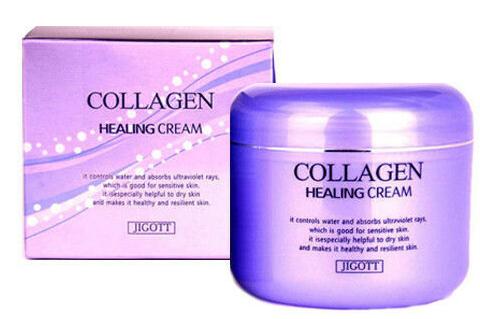 Jigott Collagen Healing Cream Ночной питательный крем для лица с коллагеном 100 мл