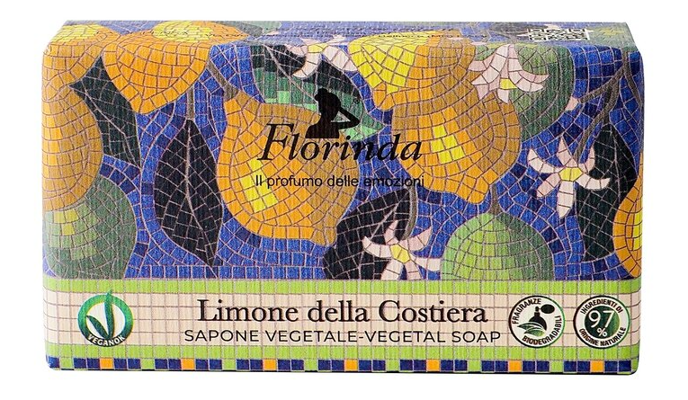 Florinda Vegetal Soap Limone della Costiera Мыло натуральное на основе растительных масел Прибрежный Лимон 200 гр