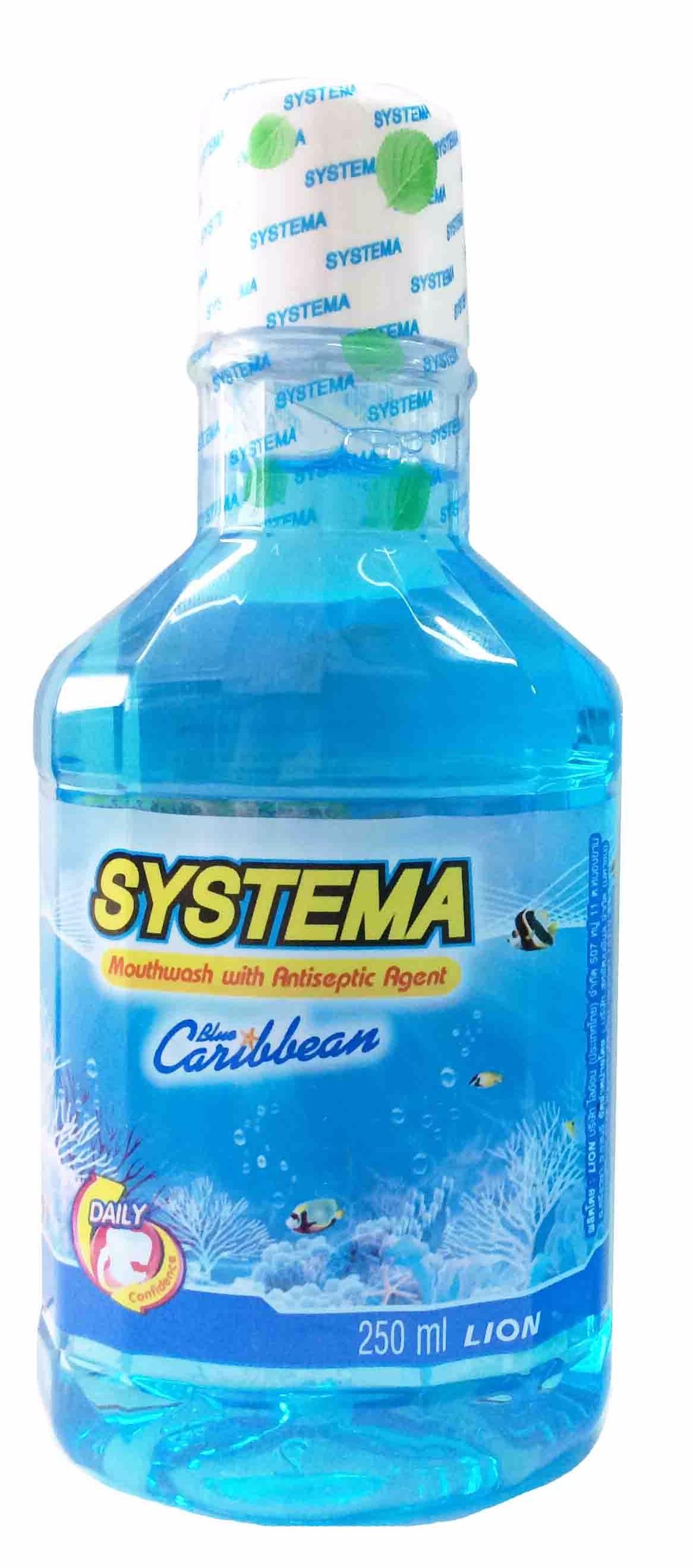Lion Thai Systema Advanced Gum Care System Mouthwash Blue Caribben Ополаскиватель для полости рта Голубые карибы 250 мл