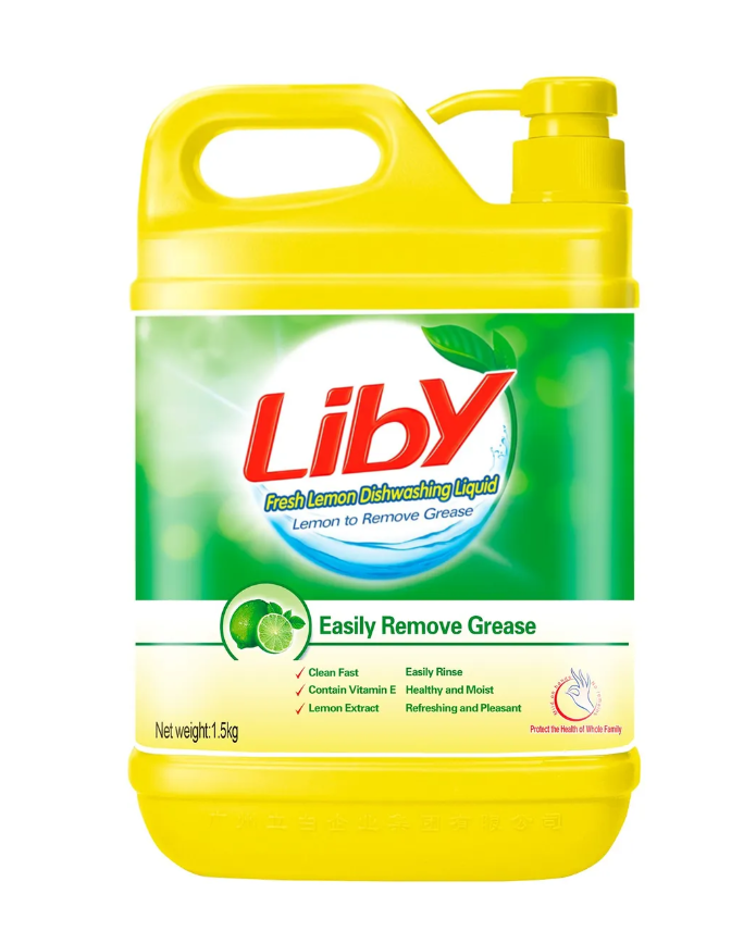 Liby Средство для мытья посуды, овощей и фруктов Лимон 1,5 кг