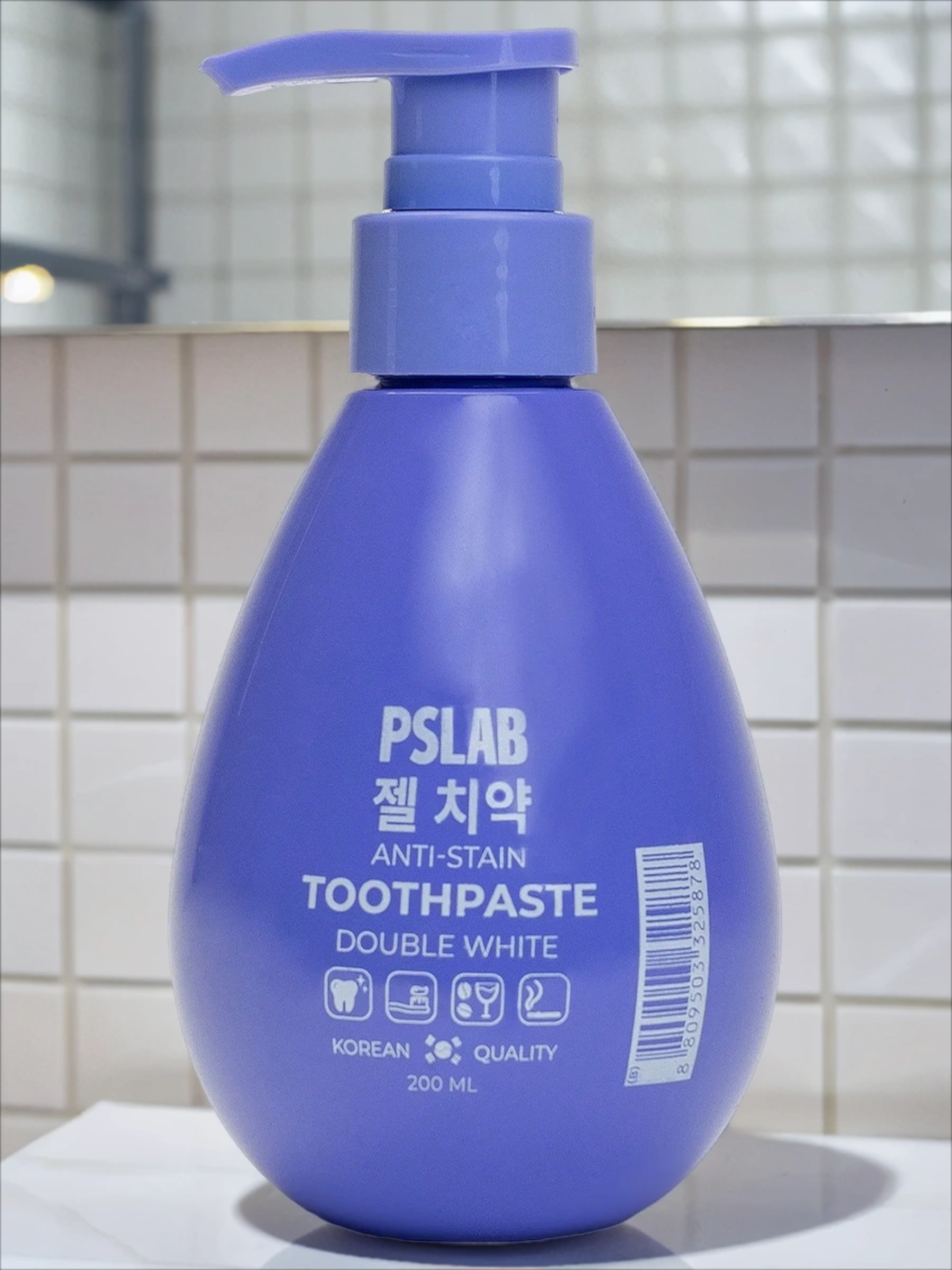 PSLAB Toothpaste Anti-Stain Double White Зубная паста отбеливающая 200 мл