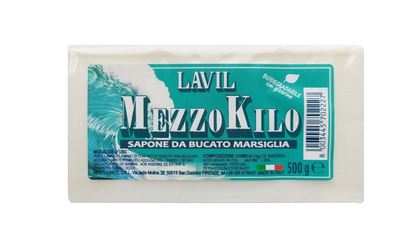 Nesti Dante Мыло хозяйственное твердое Lavil Mezzokilo Laundry Soap / Лавил Меззокило 500г