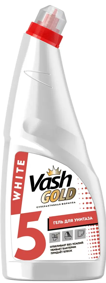 Vash Gold 5 White Гель для чистки унитазов с гипохлоритом 750 мл