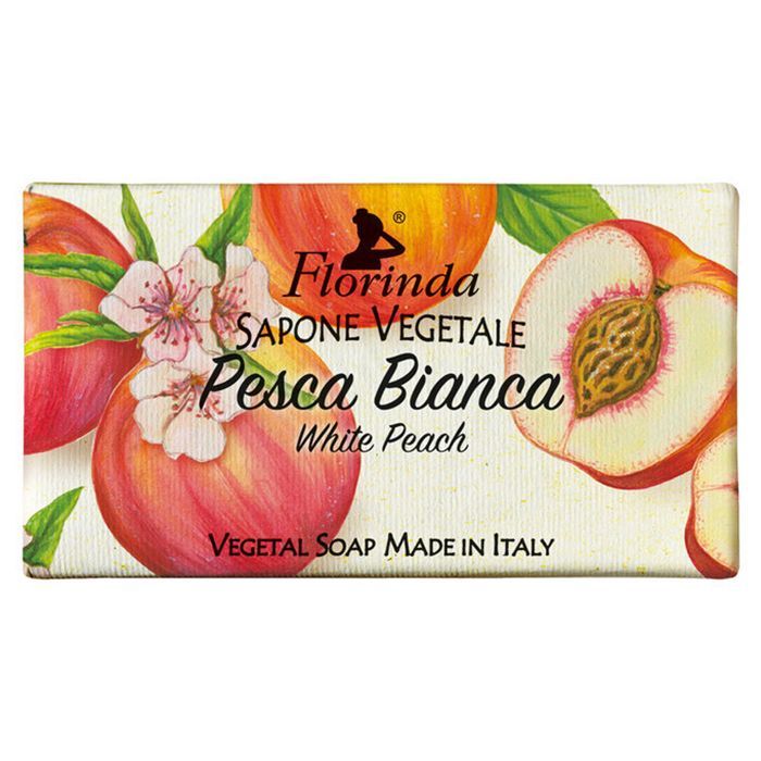 Florinda Vegetal Soap White Peach Мыло натуральное на основе растительных масел Белый персик 100 гр