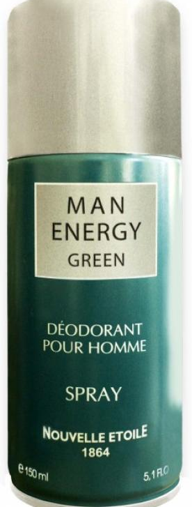 Новая Заря Man Energy Green Дезодорант аэрозольный парфюмированный для мужчин Мужская энергия Зеленый 150 мл