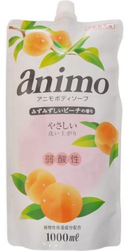 Rocket Soap Animo Мыло для тела с ароматом персика 1000 мл в мягкой упаковке