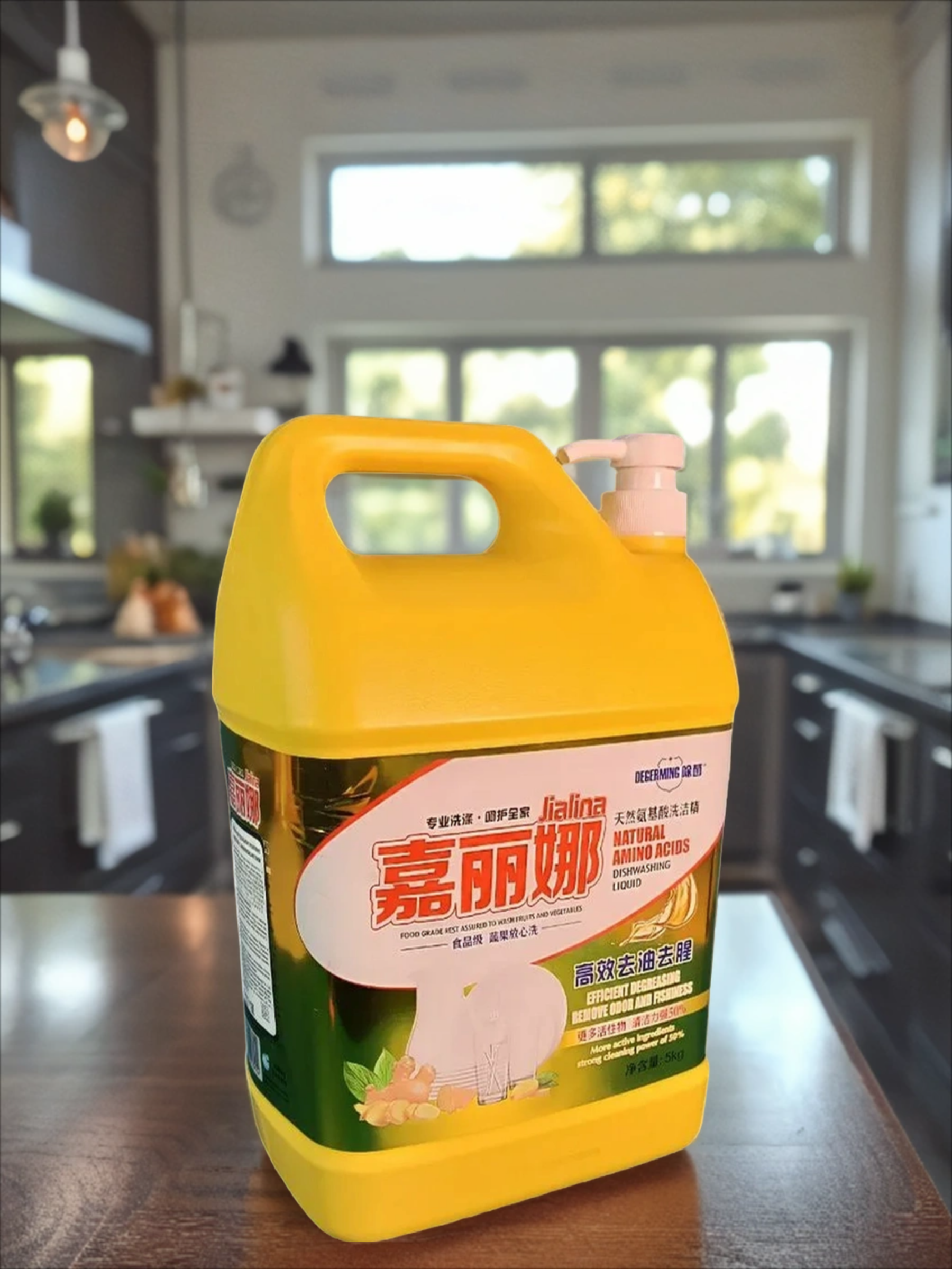 Kadina Jialina Средство для мытья посуды, овощей и фруктов Имбирь 5 кг