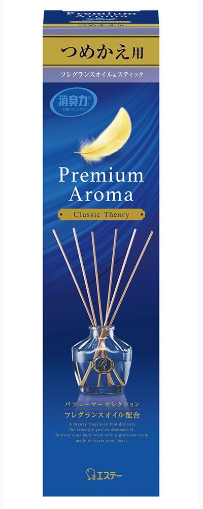 ST Shoushuuriki Premium Aroma Stick Наполнитель и сменные палочки для освежителя воздуха с ротанговыми палочками Изысканная классика 50 мл