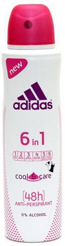 Adidas Cool&Care 6in1 Дезодорант-антиперспирант спрей 6 в 1 для женщин 150 мл