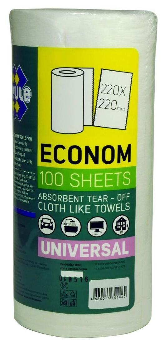 Meule Тряпки отрывные в рулоне 100 листов 22*22 см