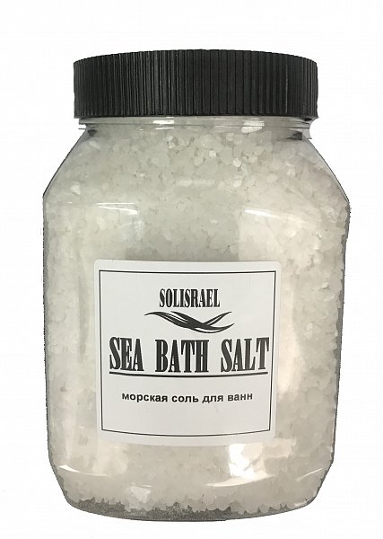 Solisrael Соль морская натуральная для ванн 900 гр в банке