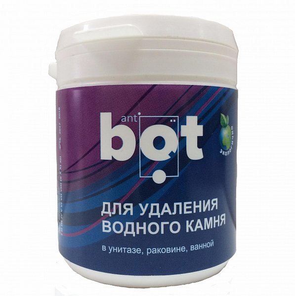 Anti bot Средство для удаления водного камня в унитазе, раковине, ванной 150 гр в банке