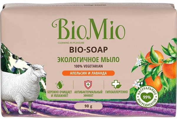 BioMio Bio-Soap Экологичное мыло Апельсин и Лаванда 90 гр