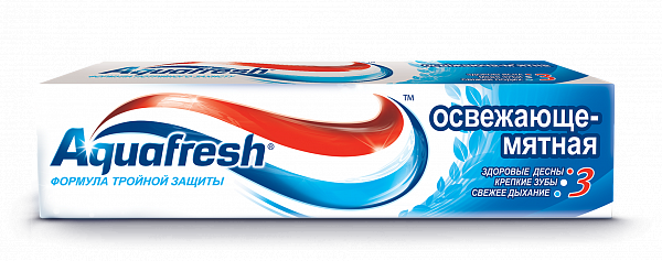 Aquafresh Зубная паста Освежающе-мятная 100 мл в синей тубе