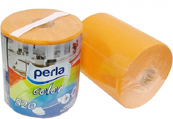 Perla Color Полотенца кухонные двухслойные Оранжевые 520 листов