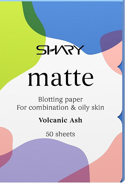 Shary Матирующие салфетки для лица вулканический пепел для комбинированной и жирной кожи 50 шт