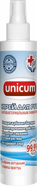 UNiCUM Спрей для рук с антибактериальным эффектом 200 мл